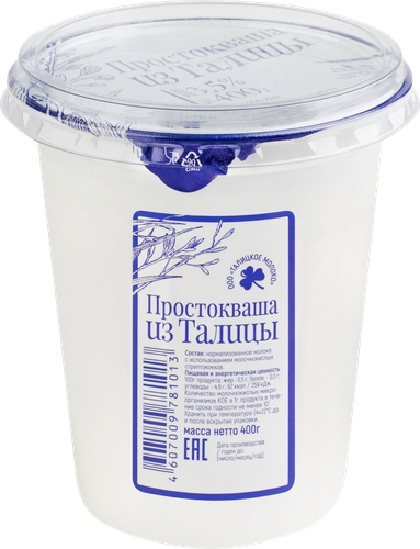 

Простокваша Из Талицы Деревенская 3.5% 400 г