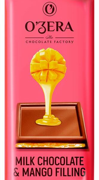 Шоколад O'Zera Milk & Mango Filling молочный с желейной начинкой из манго 24г