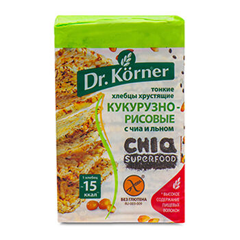 Хлебцы кукурузно-рисовые Dr. Körner с чиа и льном