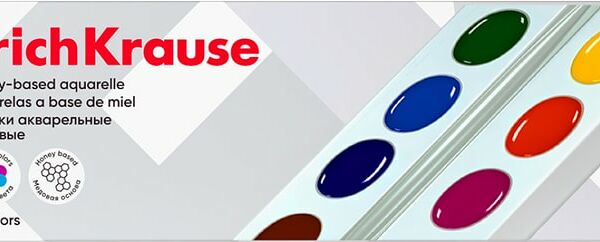 Краски акварельные ErichKrause Basic медовые 12 цветов