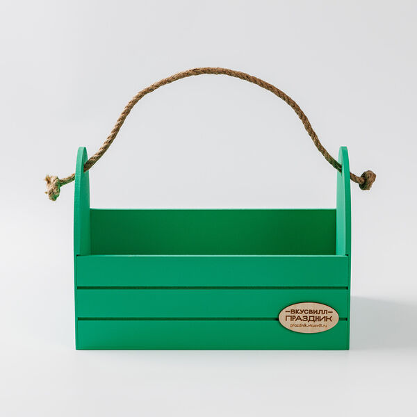 Бокс ящик деревянный подарочный зелёный
