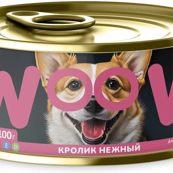Корм влажный для собак Woow.holistic Кролик нежный 100 г