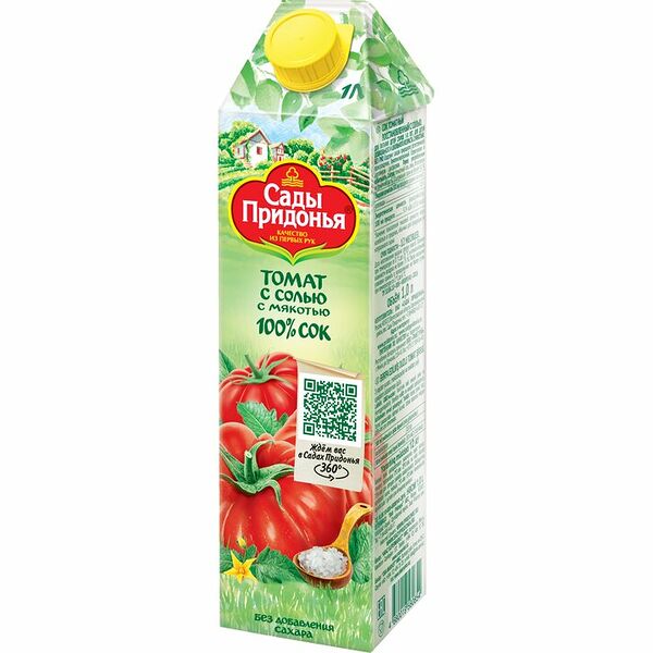 Сок Сады Придонья томатный с солью 1л