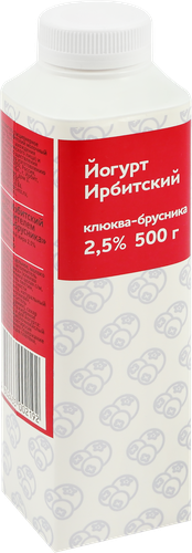 

Йогурт питьевой Ирбитский клюква-брусника 2.5% 500 г