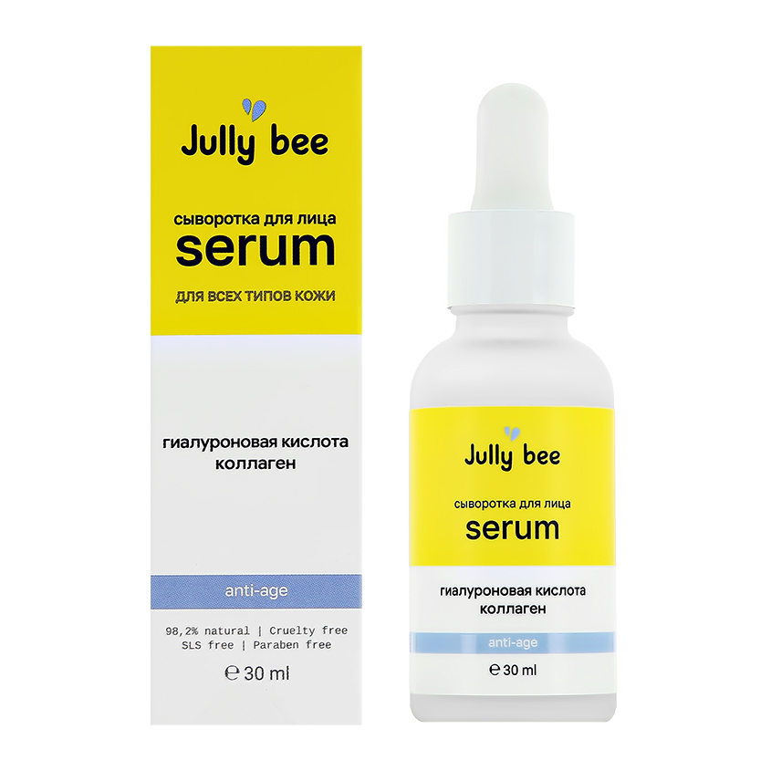 

Сыворотка для лица Jully Bee с коллагеном и гиалуроновой кислотой антивозрастная 30 мл