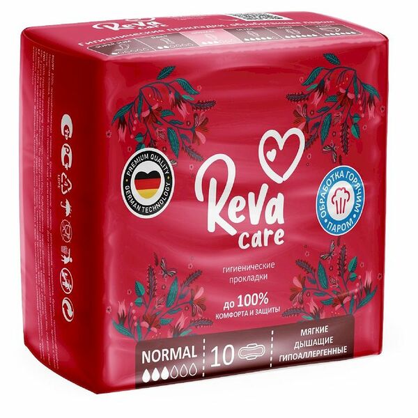 Прокладки гигиенические Reva Care Normal Без запаха 10 шт