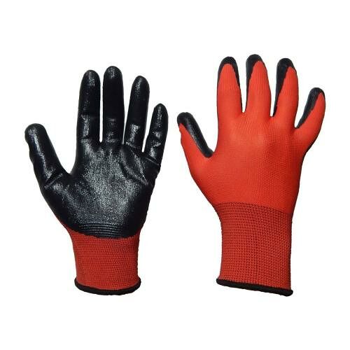 Перчатки нейлоновые с нитриловым обливом