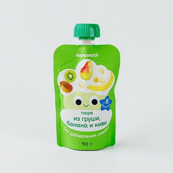 Пюре из груши, банана и киви