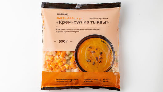 Смесь овощная Крем-суп из тыквы быстрозамороженная