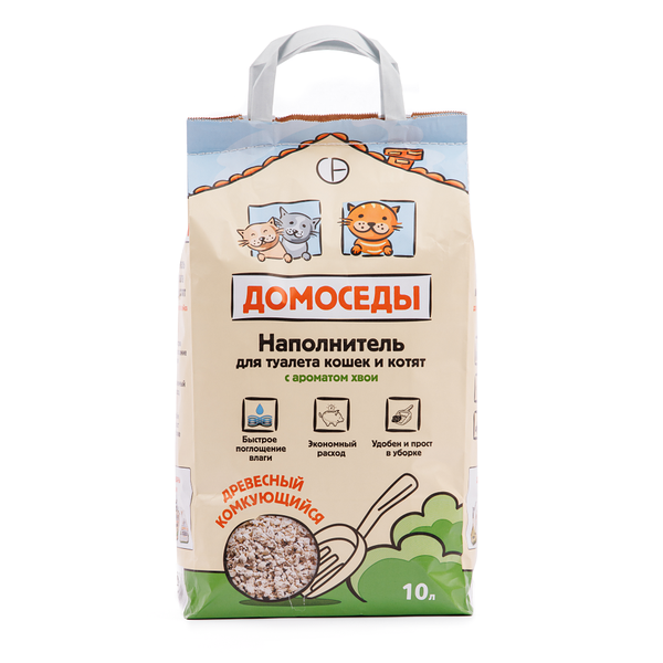 Наполнитель для кошачьего туалета древесный комкующийся