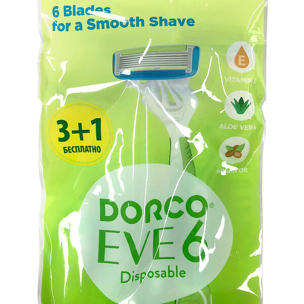 Станки для бритья Dorco Eve 6 одноразовые 6 лезвий женские 4шт