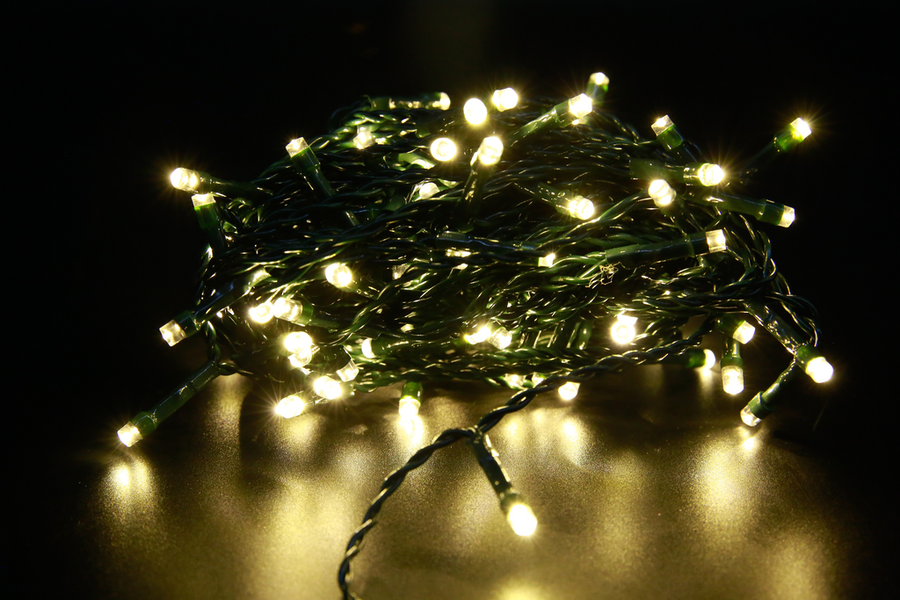 

Электрогирлянда 100LED-ламп, 10м, теплый белый, IP20 Арт. BLS2173