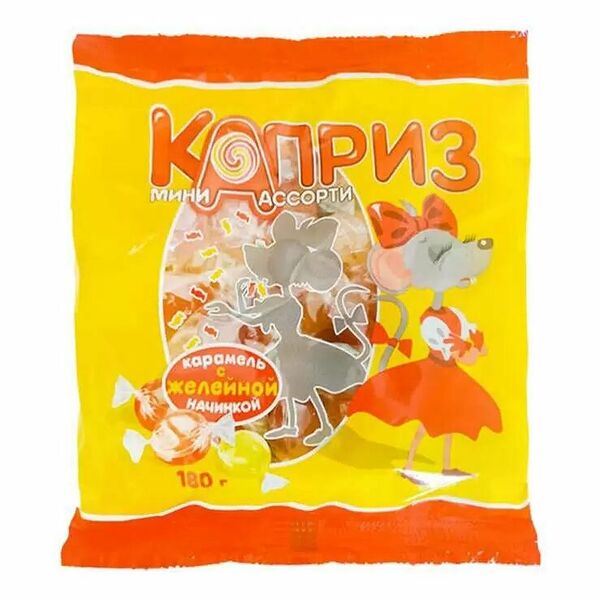Карамель леденцовая ВЫБОР СЕМЬИ Каприз с желейной начинкой
