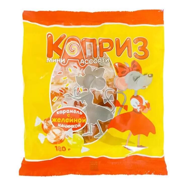 

Карамель леденцовая ВЫБОР СЕМЬИ Каприз с желейной начинкой