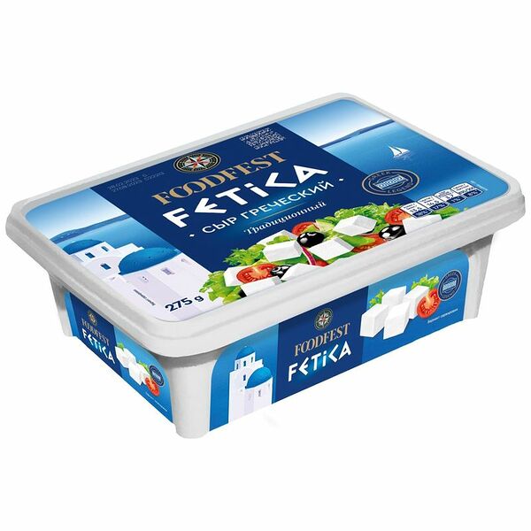 БЗМЖ Сыр FOODFEST Фетика Греческий Традиционный мягкий рассольный 45% 275г