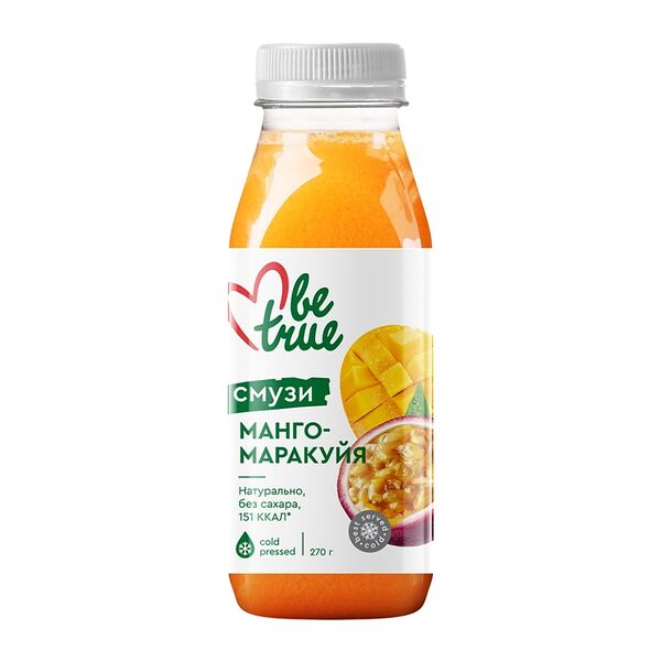 Смузи Be true манго-маракуйя 0.27 л