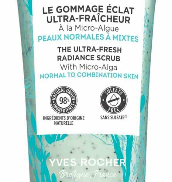 Гоммаж для сияния кожи ультраосвежающий Yves Rocher с микроводорослями