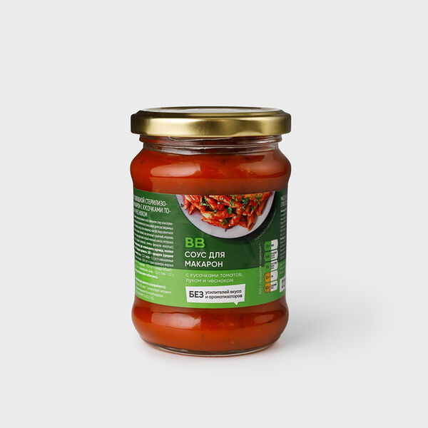 Соус ВкусВилл для макарон с кусочками томатов, луком и чесноком