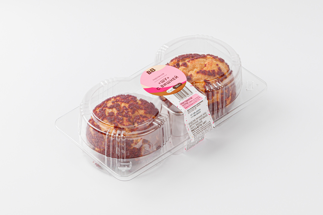 

Пирожное ВкусВилл Шу с вишней 2 шт. 160 г