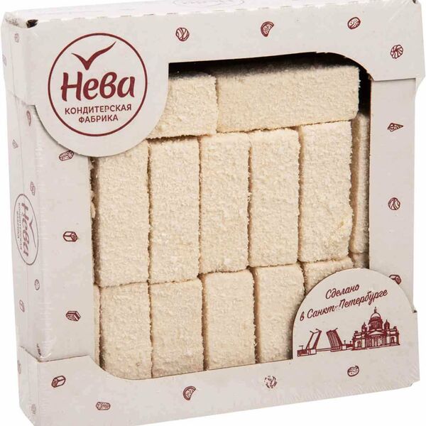 Пастила Нева с ароматом ванили на изомальте в кокосовой стружке
