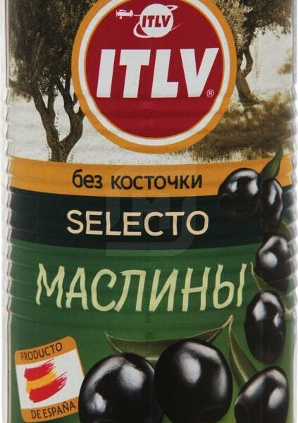 Маслины Itlv черные без косточек 370мл