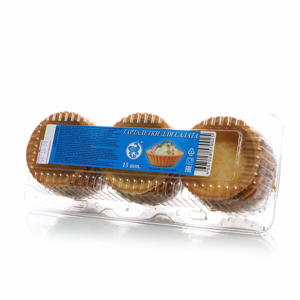 Тарталетки для салата КиТ 15 шт, 250 г