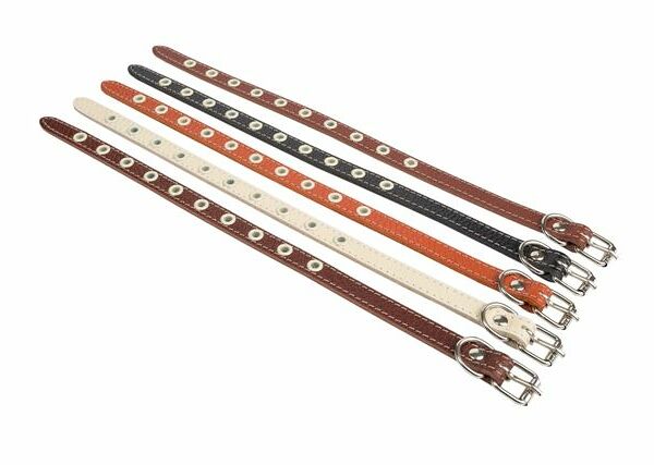 Ошейник Челябинская кожа с блочкой для собак №12 1,2*0-23 см 1 шт в ассортименте