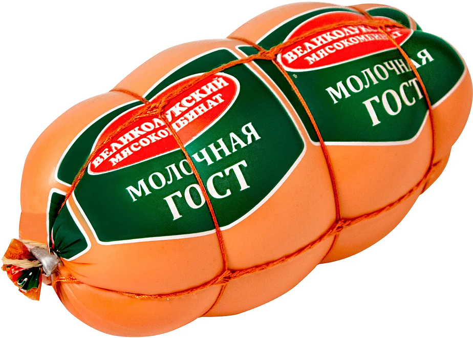 

Колбаса вареная Великолукский Мясокомбинат молочная ГОСТ 500 г