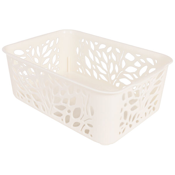 Корзина Полимербыт Leaves молочная, 4 л