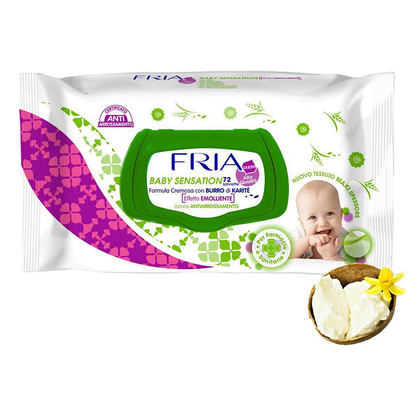 Салфетки влажные FRIA детские с закрывающейся крышкой 72шт Италия