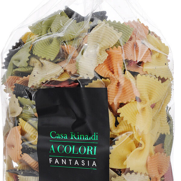 Паста Casa Rinaldi Фарфалле Арлекино цветная бантики