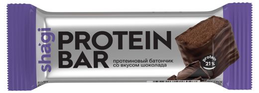 

Батончик протеиновый Protein Rex Shagi шоколадный, 40 г