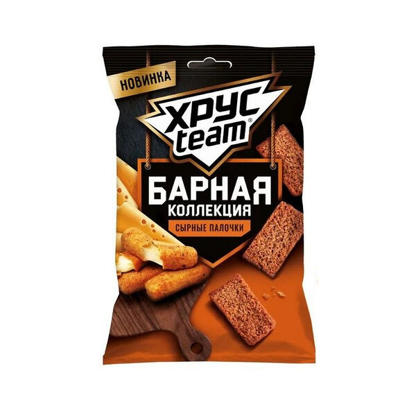 Сухарики хруст Хрусteam Барная коллекц со вк Сырное палочки 140г
