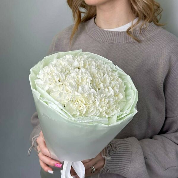 Мини букет из белых диантусов