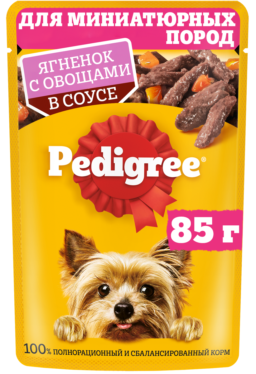 

Влажный корм Pedigree для мини собак, ягненок и овощи в соусе, 85 г