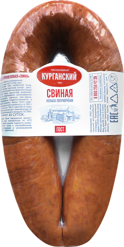 

Колбаса полукопченая МК Курганский Стандарт Свиная 380 г