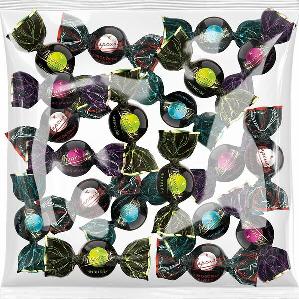 Конфеты Марсианка ассорти с комбинированными кремовыми начинками глазированные 200 г