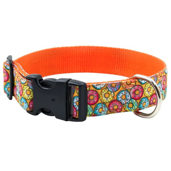 Ошейник Zooexpress ART LINE Пончики капрон фастекс для собак 22-35 см