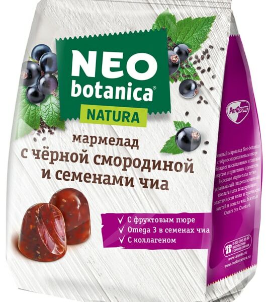Мармелад Neo-botanica Natura с черной смородиной и семенами чиа 200г