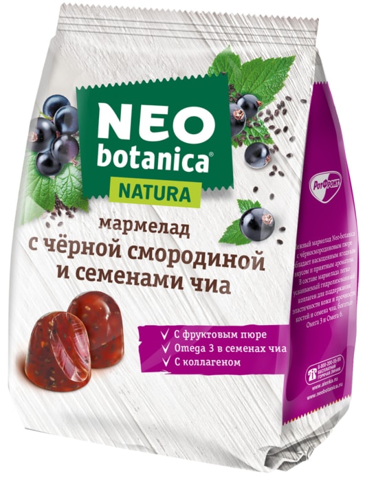 

Мармелад NEO botanica Natura с черной смородиной и семенами чиа 200 г
