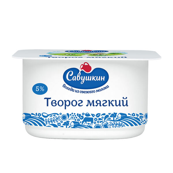 Творог Савушкин Продукт Нежный мягкий 5% 125 г