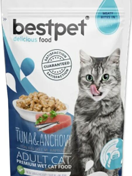 Влажный корм для кошек Bestpet с тунцом и анчоусами 85г*24шт