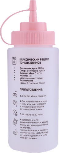 

Бутылка для смешивания теста HOMECLUB Bee Honey, с дозатором, 500мл Арт. HM-2