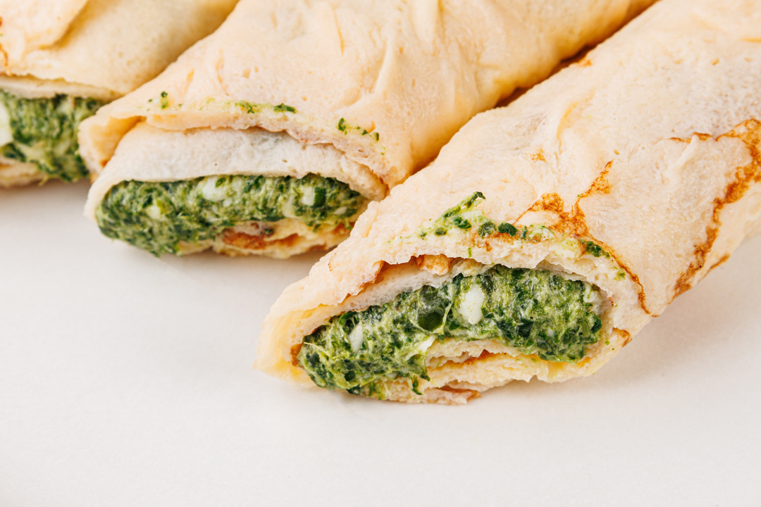 

Омлет с сыром и шпинатом