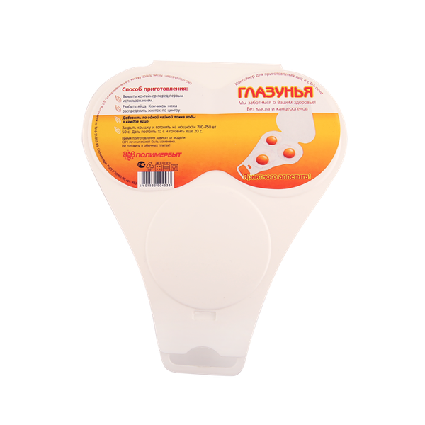 Контейнер для приготовления глазуньи из 3-х яиц ПОЛИМЕРБЫТ пластик Арт. C453