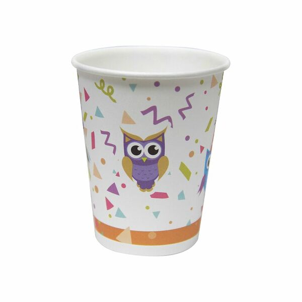 Стаканы бумажные Совы 200 мл 6 шт