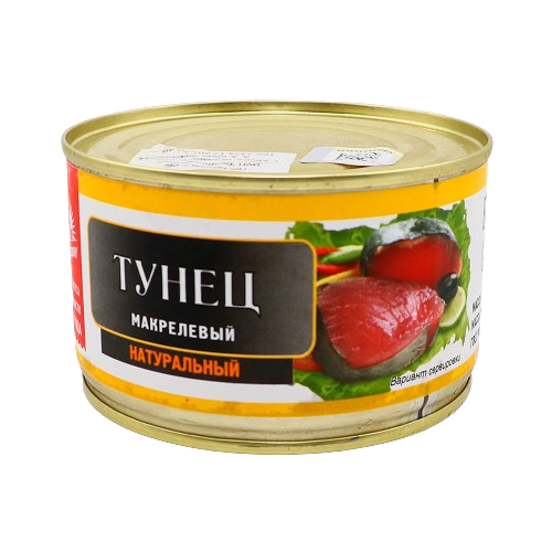 Тунец макрелевый За Родину натур куски 230г
