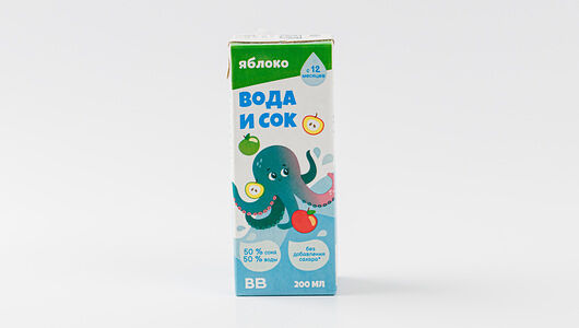 Напиток сокосодержащий Вода и сок яблоко