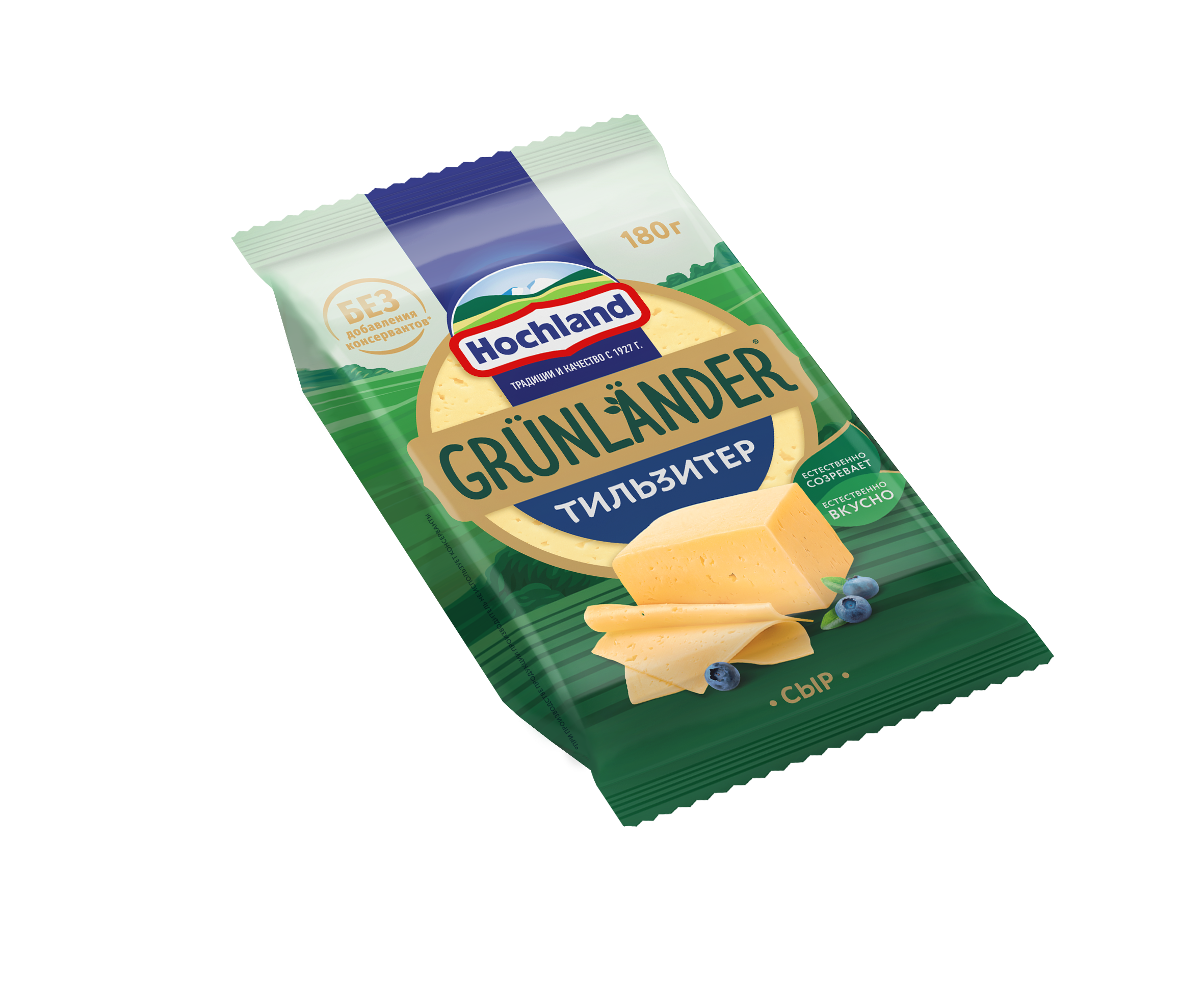 

Сыр тильзитер Hochland Grunlander 45% БЗМЖ 180 г