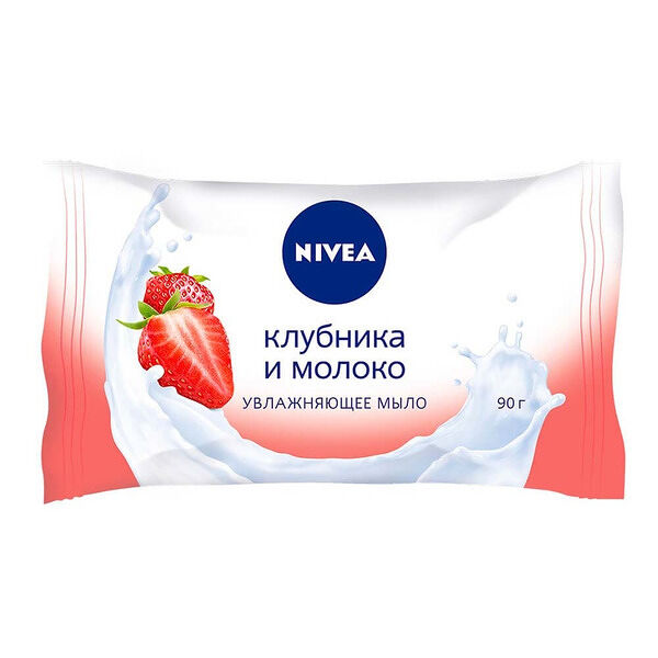 Крем-мыло Nivea увлажняющее клубника и молоко 90 г
